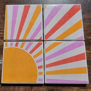 Handmade Sunshine Coasters - Set of 4